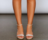 Glam Nights – High Heels mit Strasssteinen und Blockabsatz